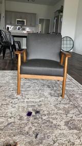 img 2 attached to Stylish And Comfortable Mid Century Modern Accent Chair - Pulaski Home Comfort Grey Prism