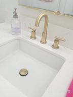 img 1 attached to Matte White Bathroom Faucet With 2 Handles, 360° Swivel Spout, And Metal Overflow Pop-Up Drain - 8 Inch Widespread Vanity Faucet Made Of Brass, By TRUSTMI review by Pogo Shakey