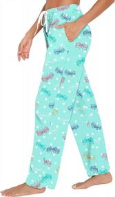 img 1 attached to ENJOYNIGHT Women Lounge Pants Comfy Fit Casual Tie-Dye Cotton Pajama Bottom With Drawstring