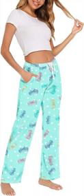 img 2 attached to ENJOYNIGHT Women Lounge Pants Comfy Fit Casual Tie-Dye Cotton Pajama Bottom With Drawstring