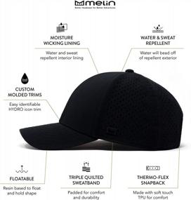 img 3 attached to Water-Resistant Melin A-Game Hydro Performance Snapback Hat - Perfect Baseball Cap For Men And Women