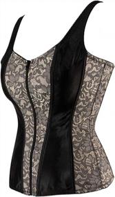 img 3 attached to Flaunt Your Curves: Lace Up Corsets & Strap Bustiers For Women'S Sexy Overbust Shaping