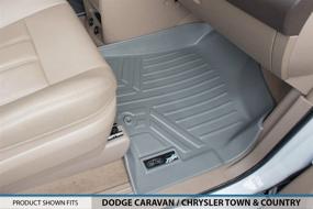 img 2 attached to MAXLINER Floor Mats 1st Row Liner Set 🚗 in Grey for Dodge Grand Caravan/Chrysler Town &amp; Country (2008-2018)