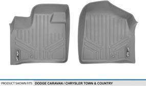 img 1 attached to MAXLINER Floor Mats 1st Row Liner Set 🚗 in Grey for Dodge Grand Caravan/Chrysler Town &amp; Country (2008-2018)