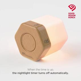 img 2 attached to Rechargeable LED Hexagon Nightlight With Timer And Multiple Modes, Adjustable Brightness, Portable Design, Smart Memory, Bedside Light, 2 LED Color Options