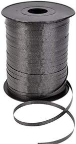 img 1 attached to 🎀 500 Yards Black Curling Ribbon - 3/16 Inch Width - High-Quality Packaging, Pkg/1