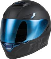 fly racing sentinel street helmet (matte black/blue chrome logo