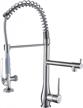 fapully brushed nickel kitchen sink faucet with pull-down sprayer: perfect for commercial use logo