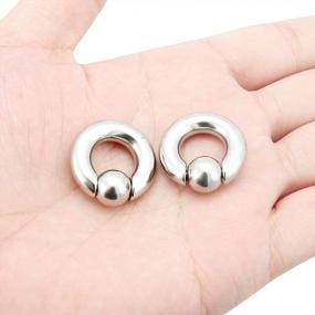 img 1 attached to Ftovosyo Surgical Steel Captive Bead Rings - Stylish Body Jewelry For Women In Various Sizes