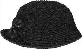 img 1 attached to Handmade Cotton Knit Cloche Bowler Hat With Crochet Design For Women'S Winter Fashion