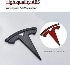 img 2 attached to Powlamks Model 3 Рулевое колесо/передний багажник/задний багажник Логотип Наклейка Наклейка Значок Наклейки