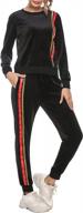 women's velour sweatsuits sets 2 piece outfits tracksuit long sleeve pullover and sweatpants sport suits by sykooria logo