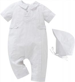 img 4 attached to Christening Baptism Outfits For Baby Boys - Set Of 2 Or 3 Pieces By Booulfi