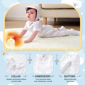 img 1 attached to Christening Baptism Outfits For Baby Boys - Set Of 2 Or 3 Pieces By Booulfi
