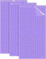 3x12in purple non-slip cut mats for cricut maker 3/maker/explore 3/air 2/air/one - realike stronggrip cutting mat replacement accessories logo