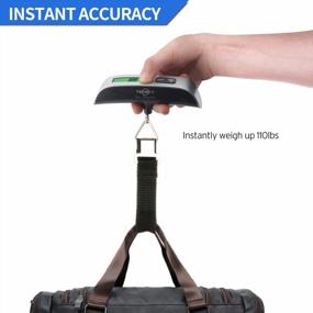 img 3 attached to TekSky Digital Hanging Luggage Scale For Travel - 110 Lbs Capacity With LCD Display, Backlight & Temperature Sensor