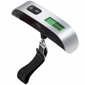 img 4 attached to TekSky Digital Hanging Luggage Scale For Travel - 110 Lbs Capacity With LCD Display, Backlight & Temperature Sensor