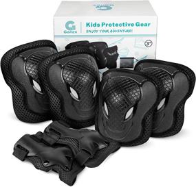 img 4 attached to 6 in 1 Protective Gear Set for Youth: Gonex Kids Skateboard Knee Pads, Elbow Pads, and Wrist Guards - Perfect for Skateboarding, Skating, Cycling, Scooter, Bike