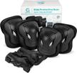 6 in 1 protective gear set for youth: gonex kids skateboard knee pads, elbow pads, and wrist guards - perfect for skateboarding, skating, cycling, scooter, bike logo