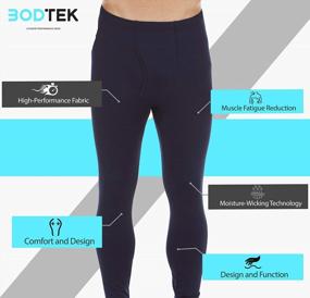 img 3 attached to Warmth And Comfort Guaranteed: Bodtek Men'S Fleece-Lined Thermal Underwear Pants
