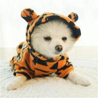 🐯 nacoco pet halloween costume tiger dog clothes - cat hoodie coat, warm winter apparel for dogs and cats логотип