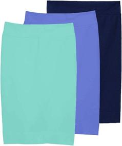 img 3 attached to KIDPIK Girls Pencil Skirts Pack Girls' Clothing ~ Skirts & Skorts