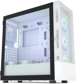 img 4 attached to Vetroo AL600 Mid-Tower ATX PC Case With Top 360Mm Radiator Support, 3X120Mm ARGB Fans, 3X120Mm Regular Fans, Airflow Mesh Design In White For Enhanced Gaming, With Controller Hub
