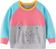 👶 huaer&amp; baby girl cotton long sleeved pullover sweatshirt: stylish and comfortable apparel for your little princess logo