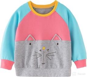 img 4 attached to 👶 HUAER&amp; Baby Girl Cotton Long Sleeved Pullover Sweatshirt: Stylish and Comfortable Apparel for Your Little Princess