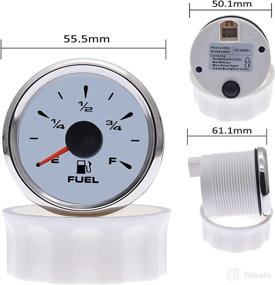 img 2 attached to 🚤 Waterproof Marine Fuel Level Gauge with Adjustable Signal, 240-33ohm and 0-190ohm Range for Boat Fuel Gas Tank, 7 Colors Backlight, Car Truck Motocycle Boat Compatible - 52MM, 9-32V