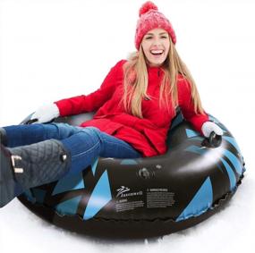 img 4 attached to Heavy Duty Inflatable Snow Tube Sled Toboggan For Kids And Adults - Jasonwell Winter Outdoor Toys For Toddlers & Adults