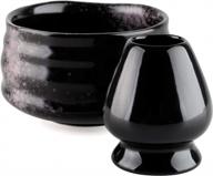 traditional japanese tea ceremony matcha bowls set - includes whisk stand & starter kit logo