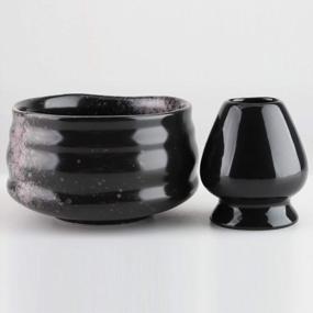 img 3 attached to Набор чаш для традиционной японской чайной церемонии матча, включая подставку для венчика и стартовый набор