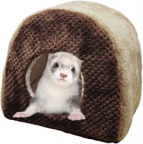 img 4 attached to Oncpcare Cozy Hideout Bed For Small Pets - Perfect For Ferrets, Guinea Pigs, Chinchillas, Squirrels, Hedgehogs And Rats