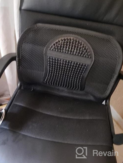 img 1 attached to Samyoung Mesh Back Lumbar Support Cushion | Breathable Office Chair & Car Seat 12" X 16 review by Richard Orozco