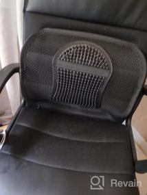 img 5 attached to Samyoung Mesh Back Lumbar Support Cushion | Breathable Office Chair & Car Seat 12" X 16