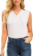 stylish and comfy: jasambac twist knot tank tops with padded shoulder for women logo