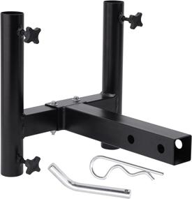 img 4 attached to 🚛 Trailer Truck Hitch Mount Flag Pole Holder for 2" Receivers - Dual Hitch Flag Pole Holder, Receiver Flag Pole Hitch Mounted Holder for Jeep Truck SUV Camper RV Pickup