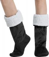 get cozy with our non-skid sherpa slipper socks: super soft, warm fuzzy lined, 2 sizes and multiple colors available logo