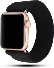 img 4 attached to Upgrade Your Apple Watch With YOSWAN Stretchy Loop Strap - Compatible For IWatch Series SE/7/6/5/4/3/2/1 - Stylish And Comfortable Elastic Wristbelt