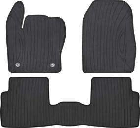 img 3 attached to 🚗 Custom Fit Car Floor Mats for Ford Escape 2013-2019 & C-Max - Odorless Washable Rubber Foot Carpet - Heavy Duty All Weather Protection Floor Liner in Black