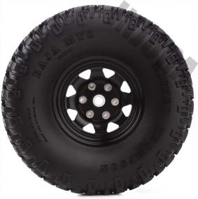 img 1 attached to 1.55 Inch Wheel Tires & Beadlock Metal Rim For RC Crawler Car D90 TF2 Tamiya CC01 LC70 MST JIMNY Axial AX90069 (Black)