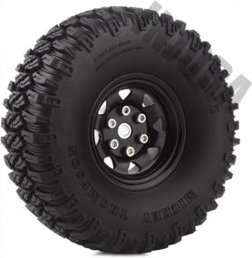 img 3 attached to 1.55 Inch Wheel Tires & Beadlock Metal Rim For RC Crawler Car D90 TF2 Tamiya CC01 LC70 MST JIMNY Axial AX90069 (Black)