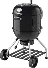 img 2 attached to Rösle 3-In-1 Convertible Multi Grill Barbecue Smoker Tailgater Camping Grill Wood Chip Water Steamer, Black 34.65" X 22.44" X 22.05", 25009