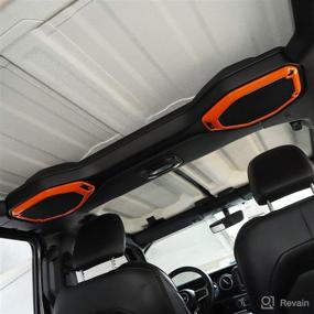 img 2 attached to Enhance Your Jeep's Audio System with Voodonala Speaker Audio Trim Top & A Pillar Trim for Jeep Wrangler JL, JLU, and Gladiator JT (2018-2022) - ABS Orange 4pcs