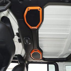 img 1 attached to Enhance Your Jeep's Audio System with Voodonala Speaker Audio Trim Top & A Pillar Trim for Jeep Wrangler JL, JLU, and Gladiator JT (2018-2022) - ABS Orange 4pcs