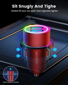 img 2 attached to 🚗 JOYROOM Car Charger: Fast Charging Dual USB Adapter with LED RGB Light - iPhone13/12/XR/XS/Samsung/Google Pixel/Android/Moto/iPad Pro Compatible