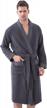 men's turkish cotton terry hooded kimono bathrobe w/ oeko-tex® certification & rice weave trim logo