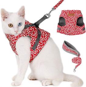 img 2 attached to Adnikia Floral Dog Cat Harness and Leash Set: Escape Proof Vest for Kittens & Puppies, No-Pull Design with Padded Handle Leash - Adjustable Cat Jacket for Stylish Pets