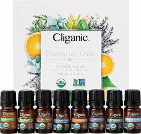 img 4 attached to Cliganic Organic Aromatherapy Essential Oils Gift Set (Top 8), 100% Pure - Peppermint, Lavender, Eucalyptus, Tea Tree, Lemongrass, Rosemary, Frankincense & Orange